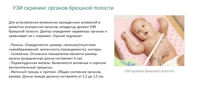 УЗИ брюшной полости младенцам