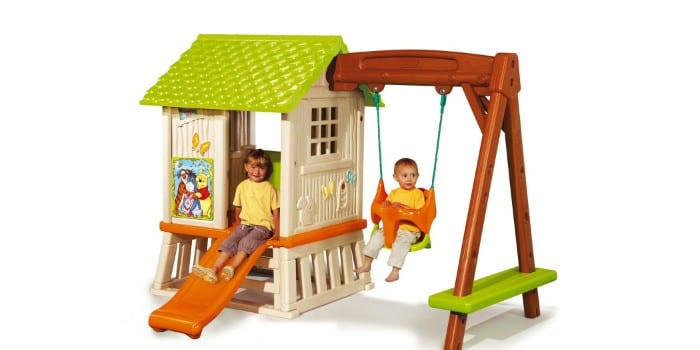 Детский игровой комплекс с домиком икачелями SMOBY Winnie