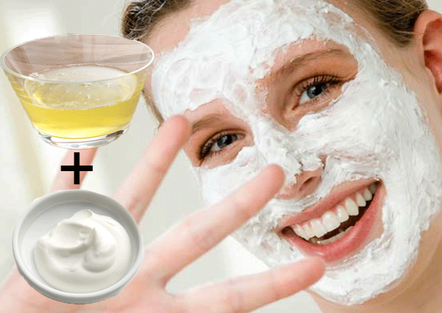 Маска для отбеливания кожи из йогурта и меда