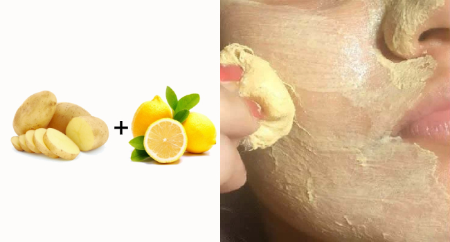 Картофель и лимон для лица