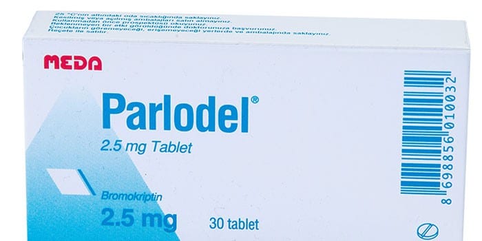 Таблетки Парлодел в упаковке