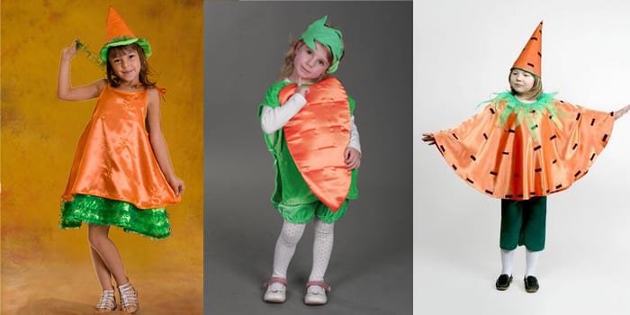Девочки в костюме Моркови