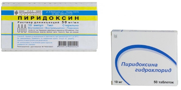 Пиридоксин в ампулах и таблетках