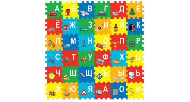 Пазл-коврик Алфавит Тачки