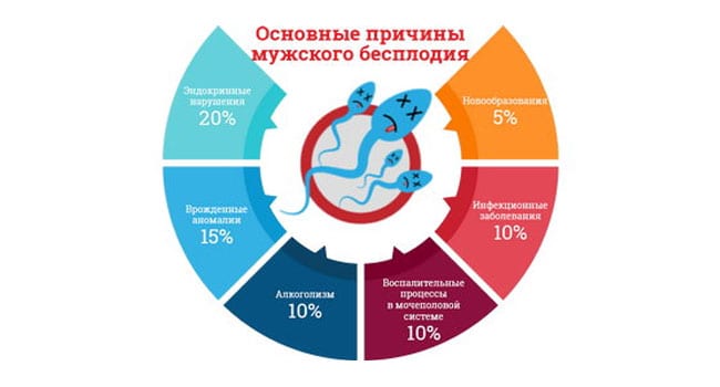 Основные причины бесплодия у мужчин