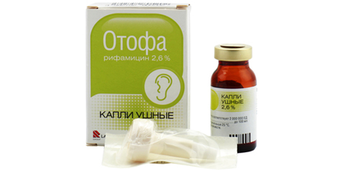 Препарат с антибиотиком Отофа