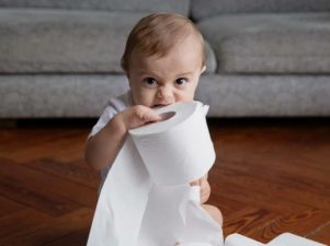 Как защитить от ребенка рулон туалетной бумаги